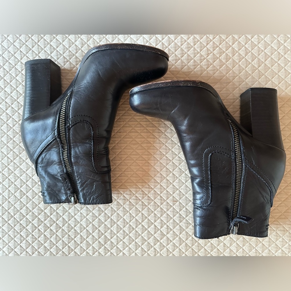 Frye Parker Short Boot Black leather bootie Sz 6 - Picture 3 of 13